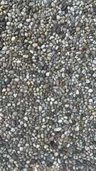 Small stones floor background, tine pebbles grey and white surface.