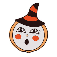 Vintage Halloween Pumpkin Face 