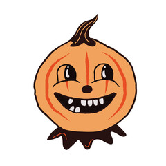 Vintage Halloween Pumpkin Face 
