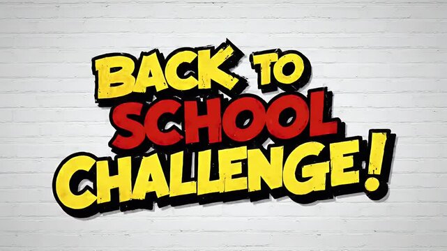 Back to school challenge graphic design