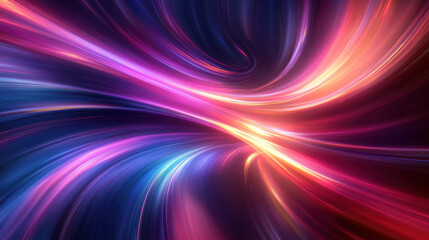 Abstract Swirling Light Background with Vibrant Purple Pink Blue and Orange Colors