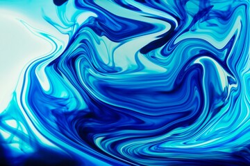Abstract swirling blue liquid is creating dynamic gradient flow in flat design vector illustration