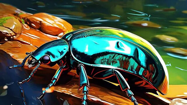 Galaxy Version of beetle world ,ai generative