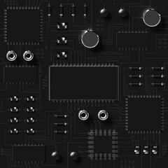 Close up of circuit board