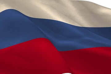 Digitally generated russian national flag