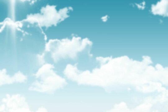 Fototapeta Serene view of sky with white clouds