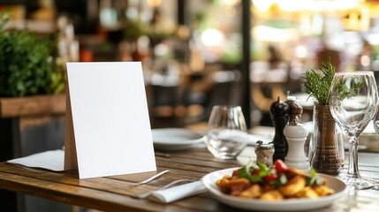 Fototapeta premium Restaurant menu mockup, blank food template with elegant