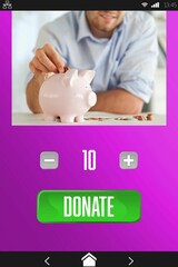 Person putting coin in piggy bank