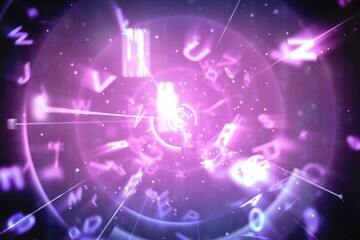 Blue and purple technology interface