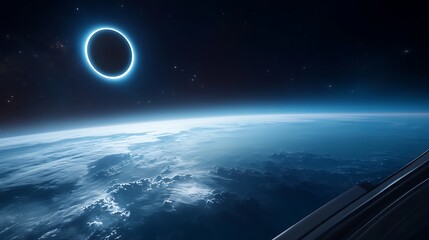 Earths atmosphere and celestial object in space