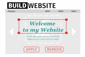Composite image of site interface