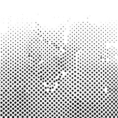 Abstract pattern of dots fading from dense to sparse on a transparent background