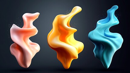 Abstract fluid shapes