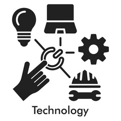 Technology Icon - Glyph Style