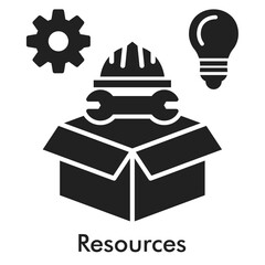 Resources Icon - Glyph Style