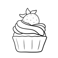 Cupcake drawing page