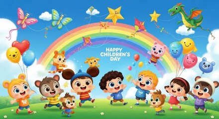 Naklejka premium Celebrate Childrens Day with Joy and Laughter