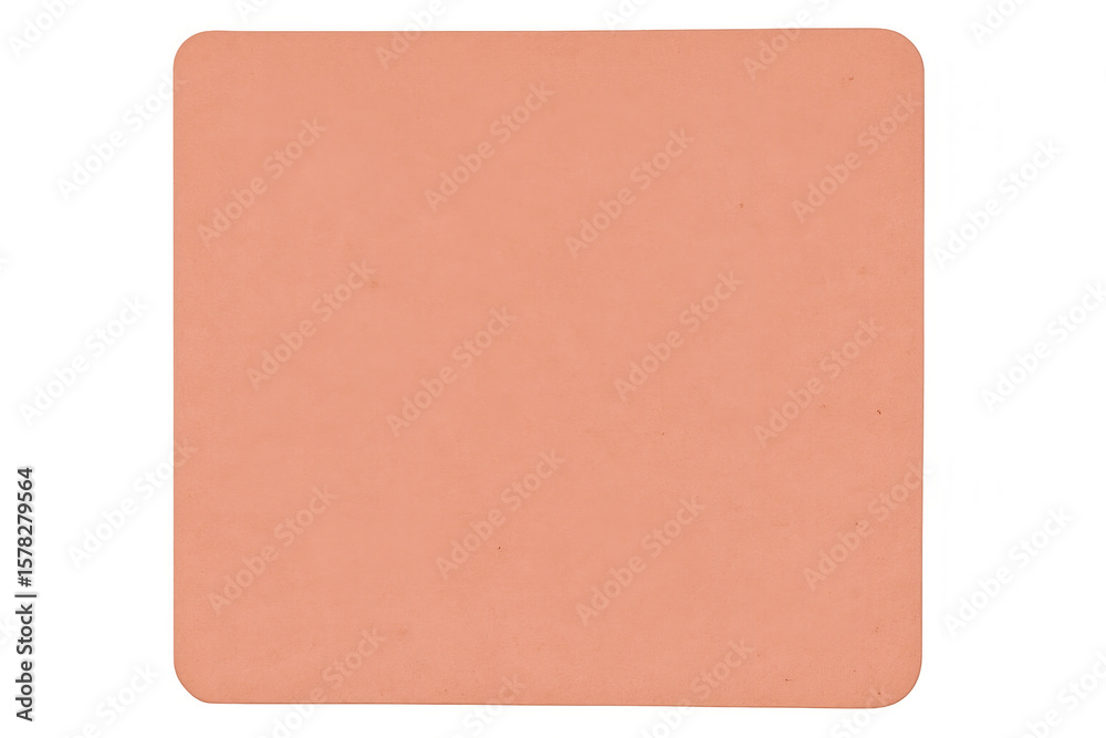 Fototapete light orange rounded label corner, transparent backdrop highlighting clean minimalist design element