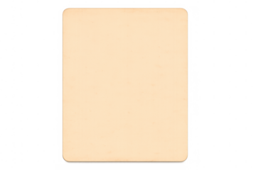 Blank vintage paper with rounded corners isolated on transparent background, providing copy space for text or design elements