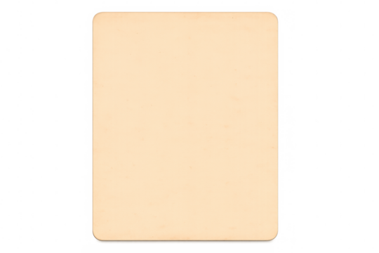 Blank vintage paper with rounded corners isolated on transparent background, providing copy space for text or design elements