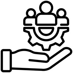 Obraz premium Human resources icon for employment, business, website, application, printing, document, poster design, etc