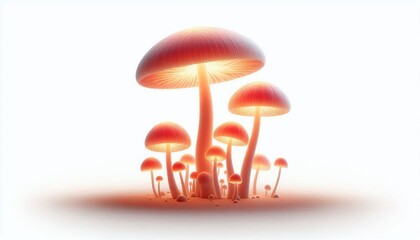 Glowing Mushroom Isolated