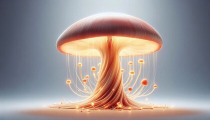 Glowing Mushroom Isolated