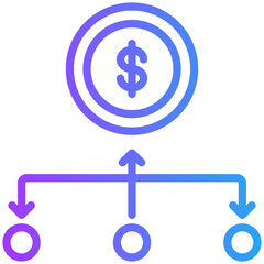 Digital currency icon for weather, website, application, printing, document, poster design, etc