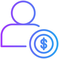 Investor icon for weather, website, application, printing, document, poster design, etc