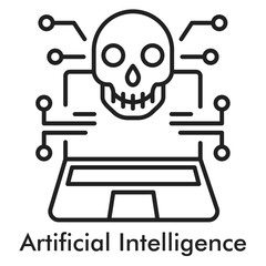 Artificial Intelligence Icon - Line Style