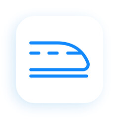 Bullet Train Speed Transport Minimal Icon
