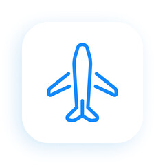 Airplane Travel Symbol for Flight and Vacation Journey