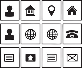 Basic Contact and Navigation Icons
