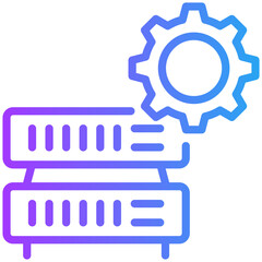 Server settings icon for data base network, business, website, application, printing, document, poster design, etc