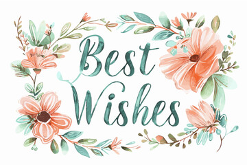 spring floral background with best wishes 