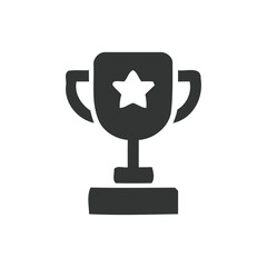 Trophy Award with Star Vector Icon