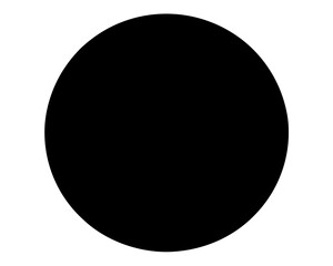 Solid black circle centered against a plain white background with simplicity