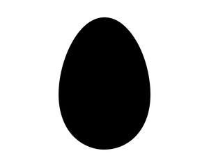 Black and white egg illustration representing simplicity, minimalism and monochrome aesthetics