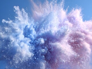 Fototapeta premium Pink and blue powder explosion