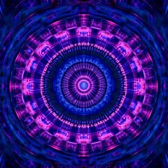 highenergy music festival gradient mix of deep blue and neon pink circular motion light trails futuristic digital art style ideal for concert backgrounds ultra HD clarity symmetrical and focused