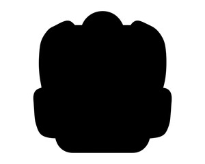 Silhouette of a Vintage Car Seat with Headrest and Backrest Design