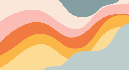 Wavy pastel color forms a seamless pattern ideal for backgrounds, web design and more