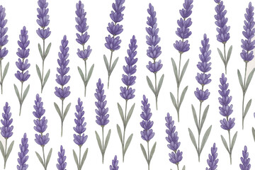 Naklejka premium Lavender pattern background isolated on white background