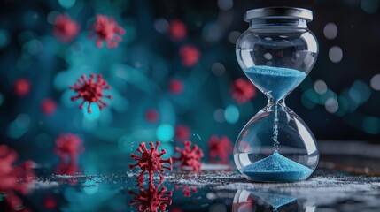hourglass with vaccines replacing sand pandemic preparedness