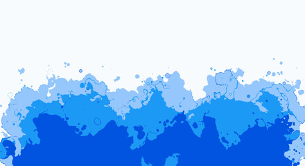 Obraz premium Abstract artistic background featuring cool watercolor textures and blue color gradients