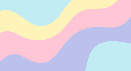 Elegant pastel colors flow in a visually pleasing soft wave design