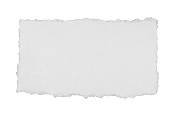 piece of blank white paper texture background torn and ripped on transparent background. document frame design