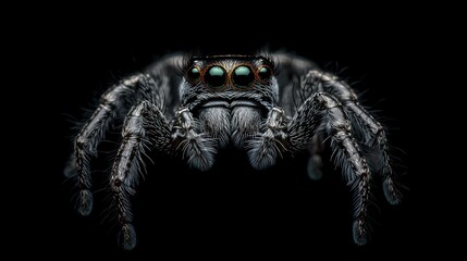 Jumping spider closeup image