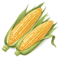corn isolated on white background