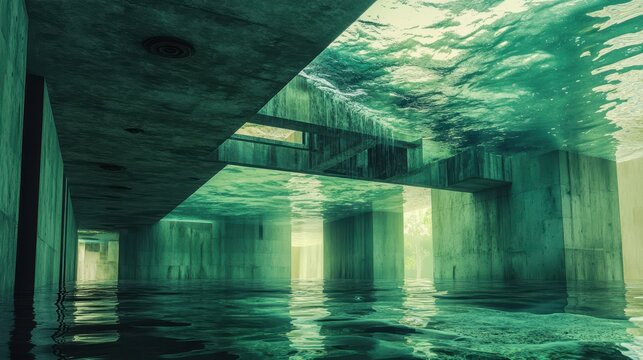 inverted building underwater